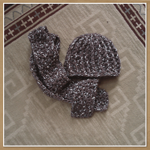 ahimsa chunky ribbed hat & skinny scarf set photo 1