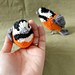 Varied tit ヤマガラのあみぐるみ pattern