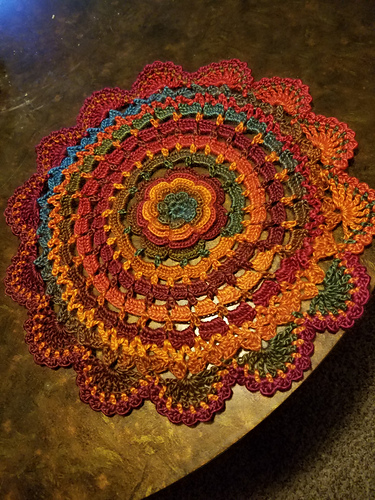 Radiant Rose Mandala Doily photo 4