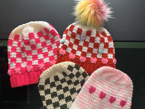 Checkerboard Sweetheart Beanie