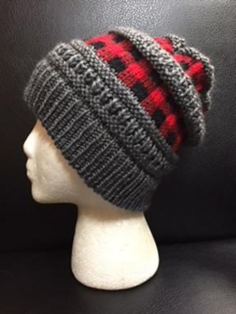 Buffalo Plaid Hat pattern by Amber Krueger
