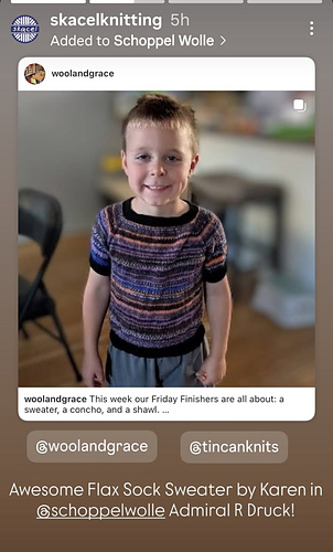 How cool is this? Skacel Knitting saw the post on the Shop’s IG and shared it to their followers.