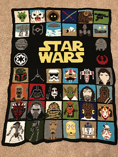 Finished blanket! Not blocked because I'm lazy