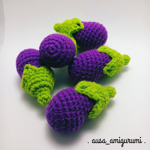 Eggplant keychain