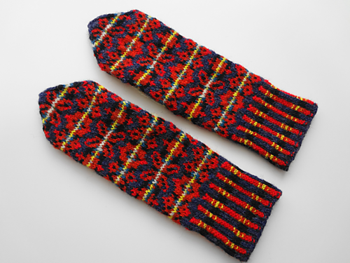 Fair Isle fingerless gloves 다른 모습 1