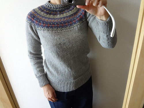 p.4 Fair Isle Yoke Sweater フェアアイルヨークのセーター 다른 모습 2