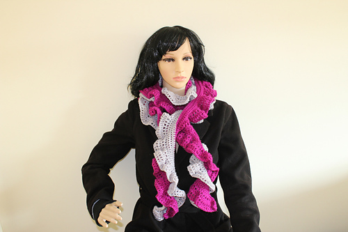 Two colours waves scarf photo 2