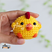 Mini Chicken Keychain pattern 