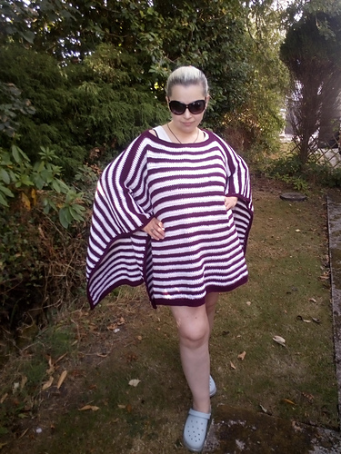 Striped Hype Poncho