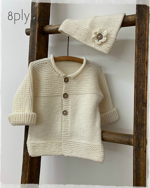 Ravelry Jessie Jacket & Hat pattern by The Kiwi Stitch & Knit Co