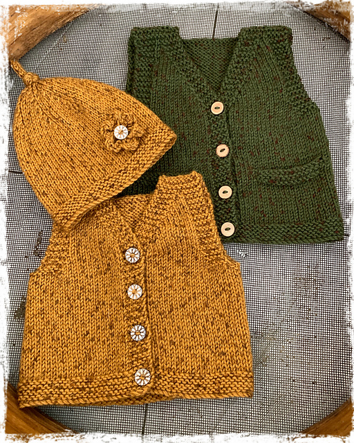 Ravelry Ava & Archie Vest & Hat pattern by The Kiwi Stitch & Knit Co