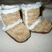 Suede Baby Booties: Knit pattern 