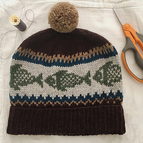 Luen som er borte og fisker - Critter Knitter