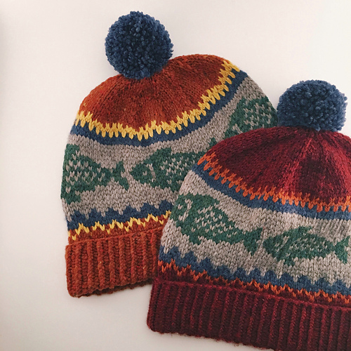 Luen som er borte og fisker - Critter Knitter