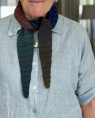 Rib-Look Bandana Scarf