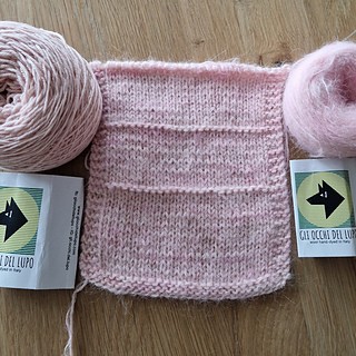 Maschenprobe von unten 4mm, 3,75mm, 3,5mm