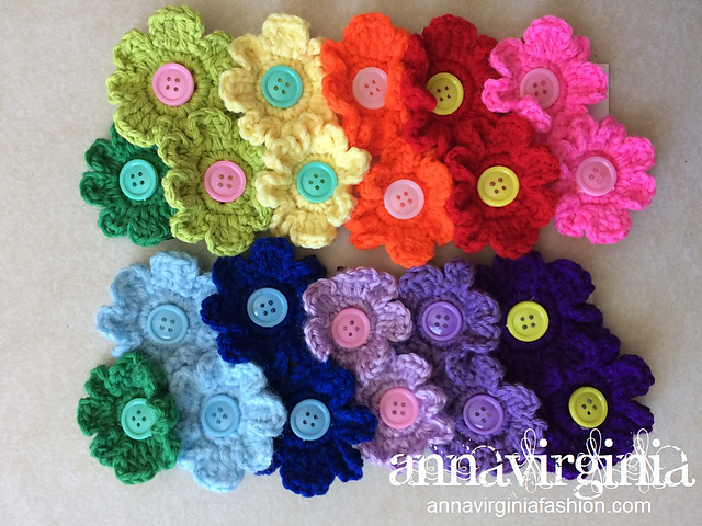 Hair Flower No-Slip Clips