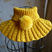 Cable Neck Warmer with Pom Pom pattern 