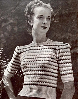 The same pattern appeared in a pattern book by Patons of 1948/9 published in German as Meyers Handarbeits Heft, No. 12.