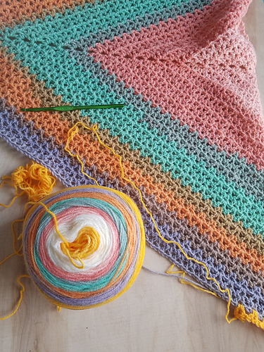 lattice duck shawl