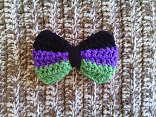 Large Striped Hair Bow photo 1
