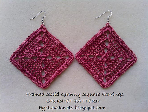 Ravelry: Solid Granny Square Earrings pattern by Alexandra of ...