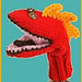 Duncan Dragon puppet mitten pattern 