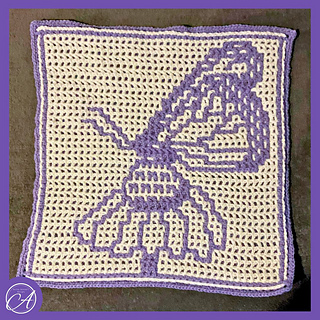 Interlocking crochet sample crocheted by Sonjia Schultz