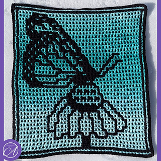 Interlocking crochet sample crocheted by On A Poad Trip (left-handed)