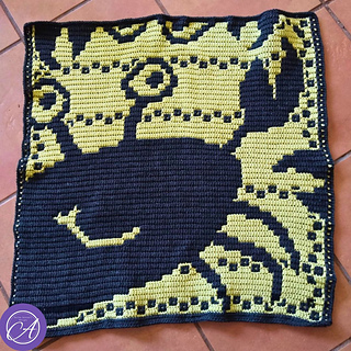 Mosaic (adjusted, solid) crochet sample by Henriette Van Wyck