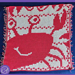 Mosaic (adjusted, solid) crochet sample by Steffi