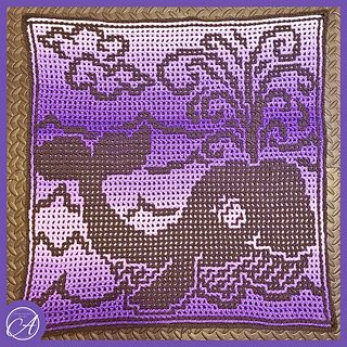 Interlocking sample crocheted by CynCityCrochets 