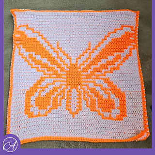Overlay mosaic crochet sample by Kim