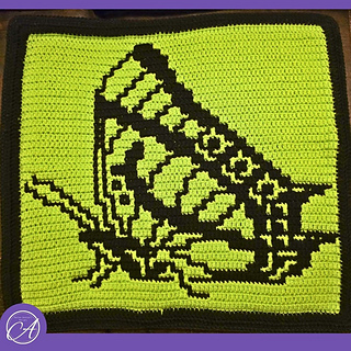 Overlay mosaic crochet sample by Erin Carlson