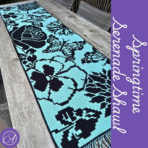 Sample Crochet Pattern Ravelry: Springtime Serenade Shawl pattern by Ashlee Brotzell