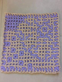 Wrong side when done using interlocking technique.