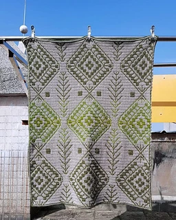Crocheted by yipingpan, Interlocking Crochet method