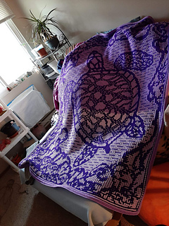 Overlay Mosaic Crochet version crocheted by Judy