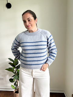 Cambria Worsted Striped Pullover by Ashley Lillis