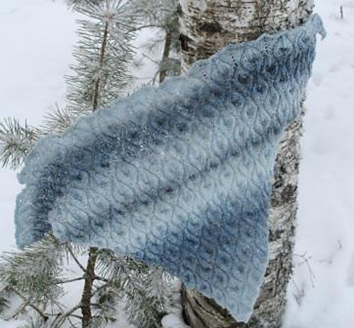 Telysflamme Sjal - astridshandarbete