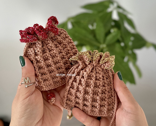 Waffle Drawstring Gift Pouch
