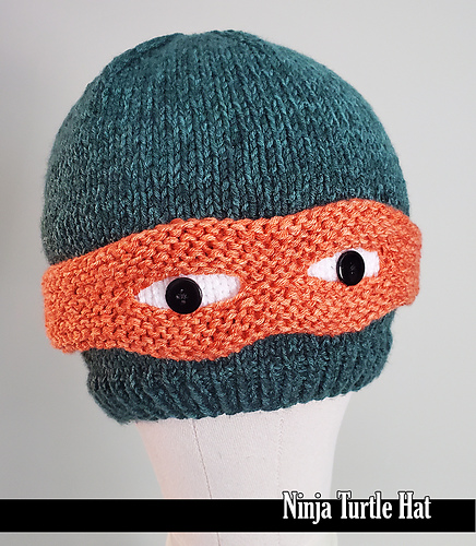 Ravelry: Ninja Turtle Knit Hat pattern by Aunt Janet's Designs