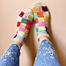patchwork house socks pattern 