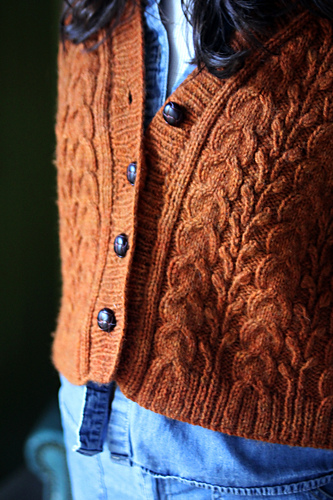 Røkt oransje cardigan - Thea Colman