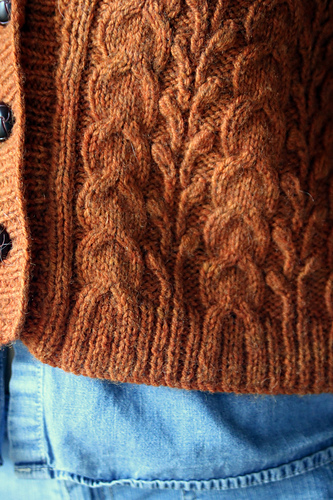 Røkt oransje cardigan - Thea Colman