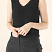 Cotton Slub Summer V-neck Sleeveless pattern 