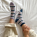 Satin Merino Wool Striped Socks pattern
