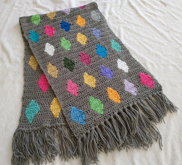 Harlequin Diamond Shawl