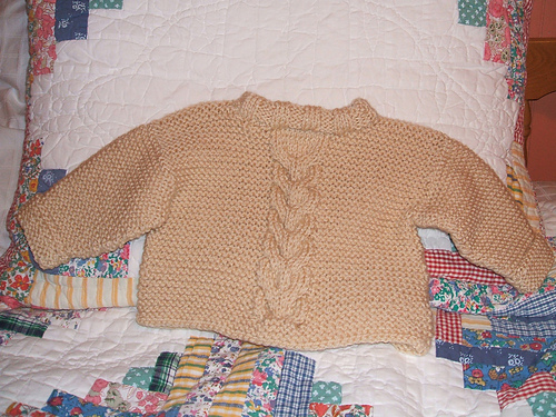 Cabled Baby Sweater