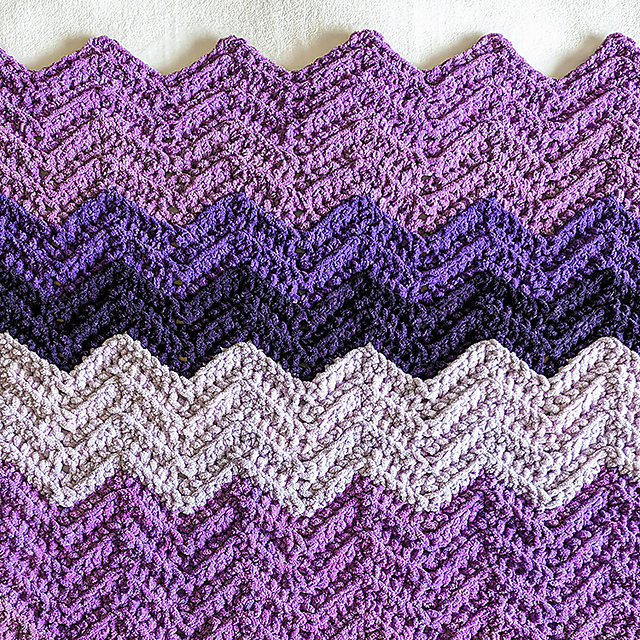 Ombre Chevron Blanket